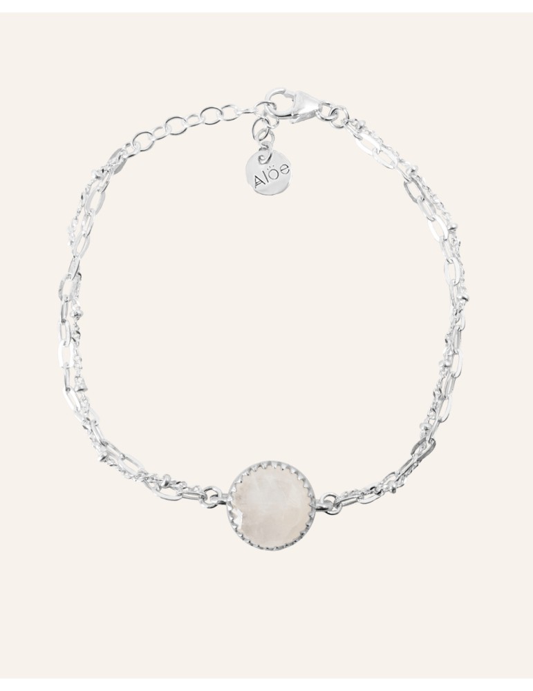 Bracelet en argent, Amazonite ou pierre de lune - Juliette Aloe Bijoux Bracelet en argent, Amazonite ou pierre de lune - Juliette Aloe Bijoux