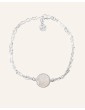 Bracelet en argent, Amazonite ou pierre de lune - Juliette Aloe Bijoux