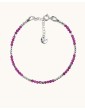 Bracelet perles Rubellite 2mm et Argent 925 - Mia Aloe Bijoux