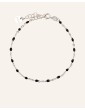 Bracelet argent & olives résine noire Aloe Bijoux