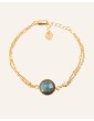 Bracelet double chaînes & Labradorite - Juliette Aloe Bijoux