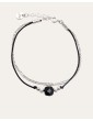 Bracelet Onyx carré et Argent 925 - Cassiopée Aloe Bijoux
