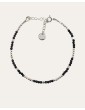 Bracelet perles Spinelle noir 2mm et Argent 925 - Mia Aloe Bijoux