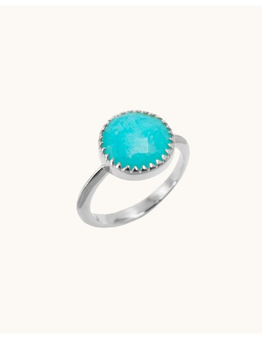 Bague en Argent 925 et Amazonite "Juliette" Aloe Bijoux