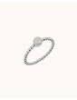 Bague perlée en Argent 925 et pierre de lune Aloe Bijoux