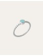 Bague perlée en Argent 925 et amazonite Aloe Bijoux