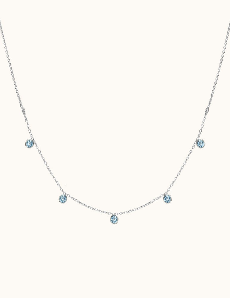 Collier en argent et petites topazes Aloe Bijoux Collier en argent et petites topazes Aloe Bijoux
