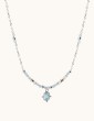 Collier en Argent topaze & Aigue-marine Aloe Bijoux