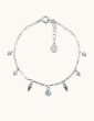 Bracelet pampilles topaze, aigue-marine & perles en argent Aloe Bijoux