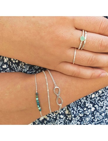 Bracelet infini en argent Aloe Bijoux