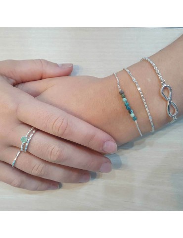 Bracelet infini en argent Aloe Bijoux