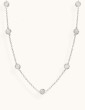 Collier en argent chaine avec pierres de lune Aloe Bijoux