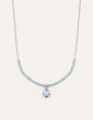 Collier amazonite et goutte en topaze bleue Aloe Bijoux