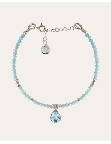 Bracelet en argent amazonite et topaze Aloe Bijoux