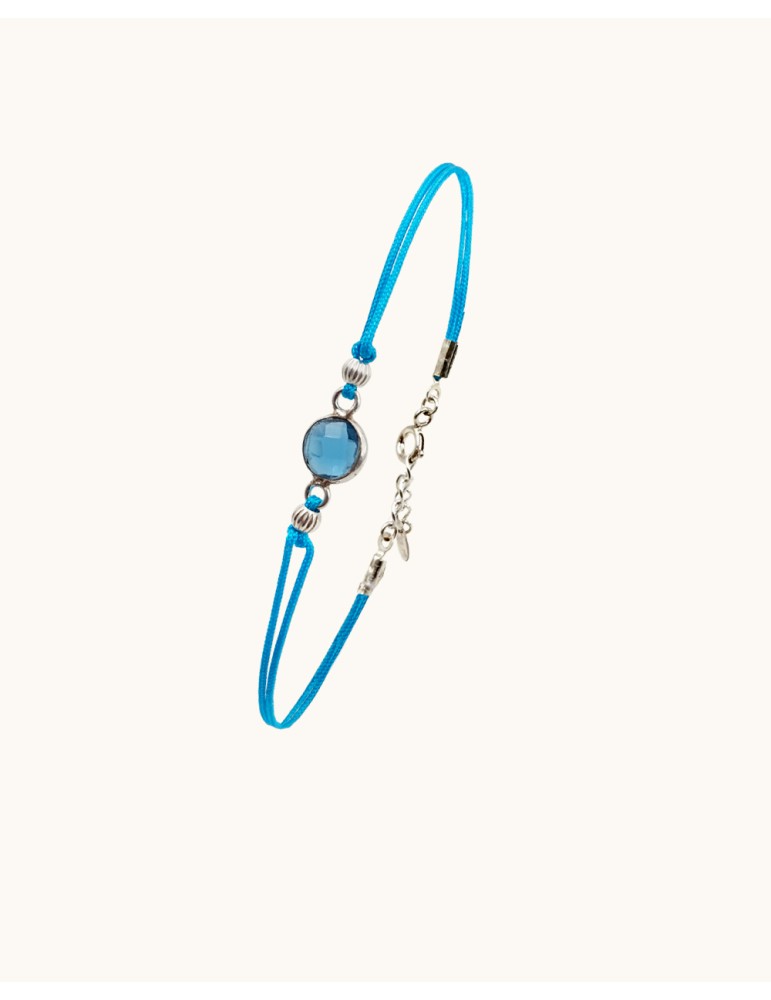 Bracelet cordon argent et topaze Aloe Bijoux Bracelet cordon argent et topaze Aloe Bijoux