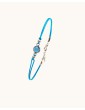 Bracelet cordon argent et topaze Aloe Bijoux