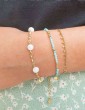 Bracelet torsadé Plaqué Or et Pierre de Lune Aloe Bijoux