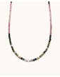 Collier en argent et tourmalines roses et vertes Aloe Bijoux