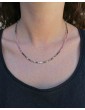 Collier en argent et tourmalines roses et vertes Aloe Bijoux
