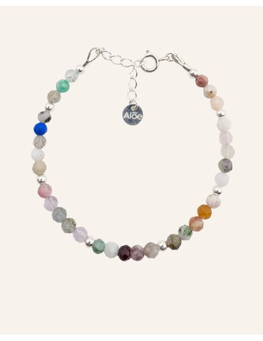 Bracelet en argent et mélange de pierres Aloe Bijoux
