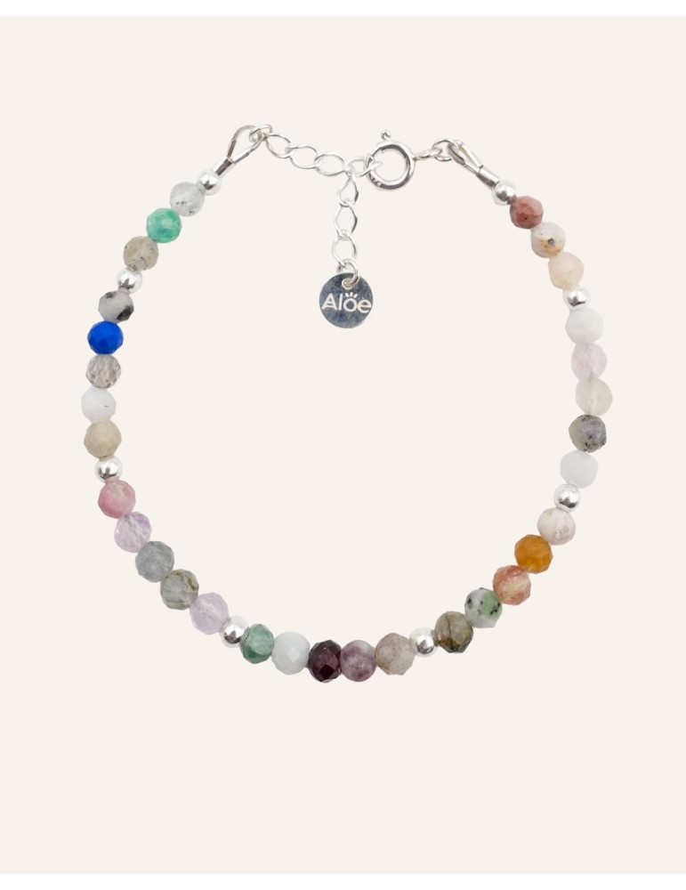 Bracelet en argent et mélange de pierres Aloe Bijoux Bracelet en argent et mélange de pierres Aloe Bijoux