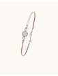 Bracelet cordon Argent et Quartz rose Aloe Bijoux