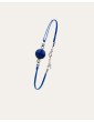 Bracelet cordon argent et lapis lazuli Aloe Bijoux