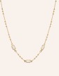 Collier pierres de lune rectangles en plaqué or Aloe Bijoux