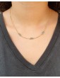 Collier Labradorites rectangles en plaqué or Aloe Bijoux