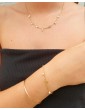 Collier pastilles soleil et perles de culture Aloe Bijoux