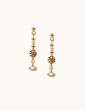 Boucles d’Oreilles Soleil et Perle de Culture en Plaqué Or Aloe Bijoux