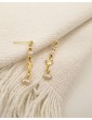 Boucles d'oreilles soleil et perle de culture Aloe Bijoux