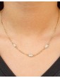 Collier pierres de lune rectangles en plaqué or Aloe Bijoux