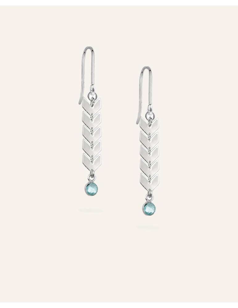 Boucles d'oreilles Topaze bleue en Argent 925 - Antica Aloe Bijoux Boucles d'oreilles Topaze bleue en Argent 925 - Antica Aloe Bijoux