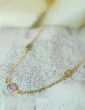 Collier chaîne plaqué or 3 tourmalines Colliers