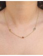 Collier chaîne plaqué or 3 tourmalines Colliers
