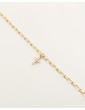 Bracelet Croix Plaqué Or et Zircons Aloe Bijoux