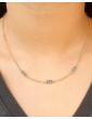 Collier Labradorites rectangles en plaqué or Aloe Bijoux