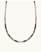Collier en argent avec tourmalines roses et vertes Aloe Bijoux