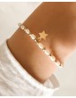 Bracelet Perles Baroques d’Eau Douce et Étoile en Plaqué Or – Stella Aloe Bijoux