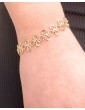 Bracelet Maille Trèfle Volumineux en Plaqué Or Aloe Bijoux