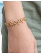 Bracelet Maille Trèfle Volumineux en Plaqué Or Aloe Bijoux