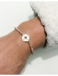 Bracelet Rose des vents rhodochrosite et argent Aloe Bijoux