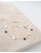 Bracelet Spinelle Noir et pastilles soleils en Argent 925 Aloe Bijoux