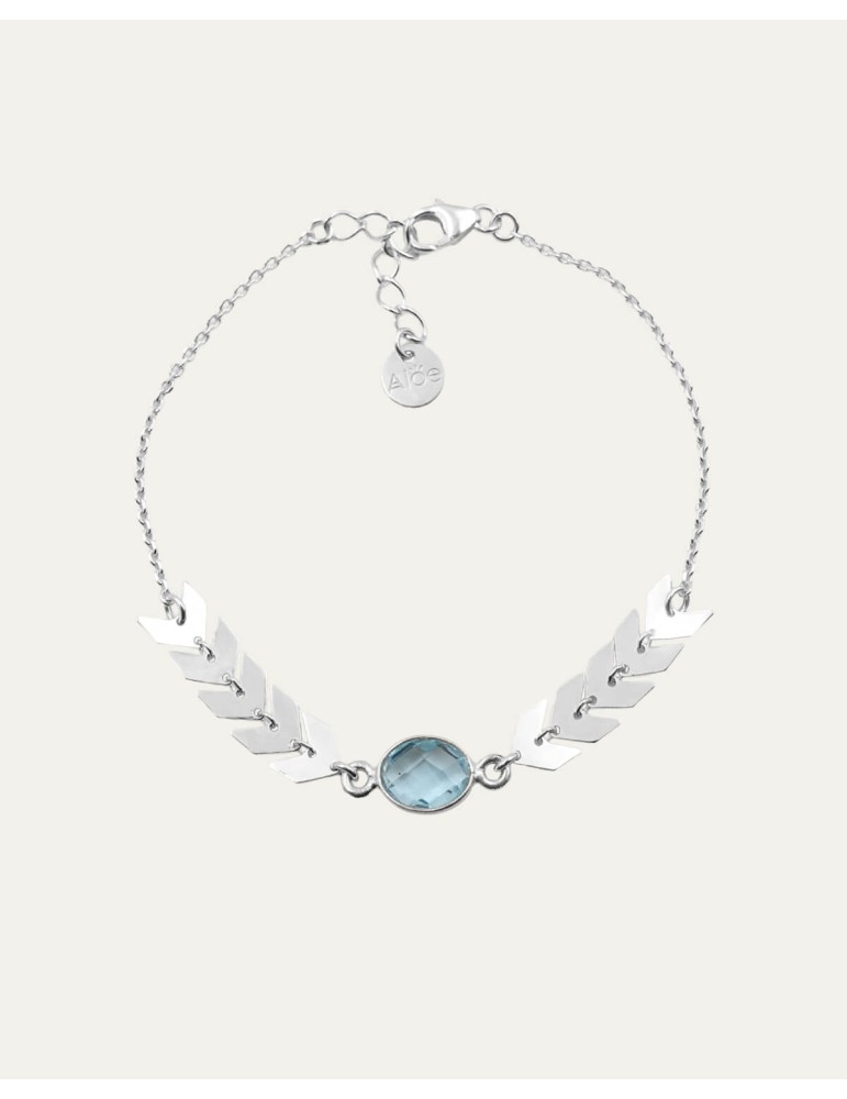 Bracelet Topaze bleue en Argent 925 - Antica Aloe Bijoux