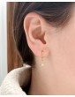 Mini Créoles avec Pendant Étoile en Plaqué Or Aloe Bijoux