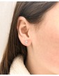 Boucles d'oreilles puces en argent avec Aigue Marine Aloe Bijoux