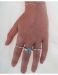 Bague en Argent et topaze bleue - Louane Aloe Bijoux