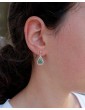 Boucles d’Oreilles Gouttes en Argent 925 et Malachite Aloe Bijoux