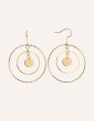 Boucles grands cercles en plaqué or ELODIE Aloe Bijoux
